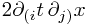 2\partial_{(i} t \,\partial_{j)}x