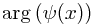 \arg\left( \psi(x) \right)
