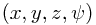 (x,y,z,\psi)
